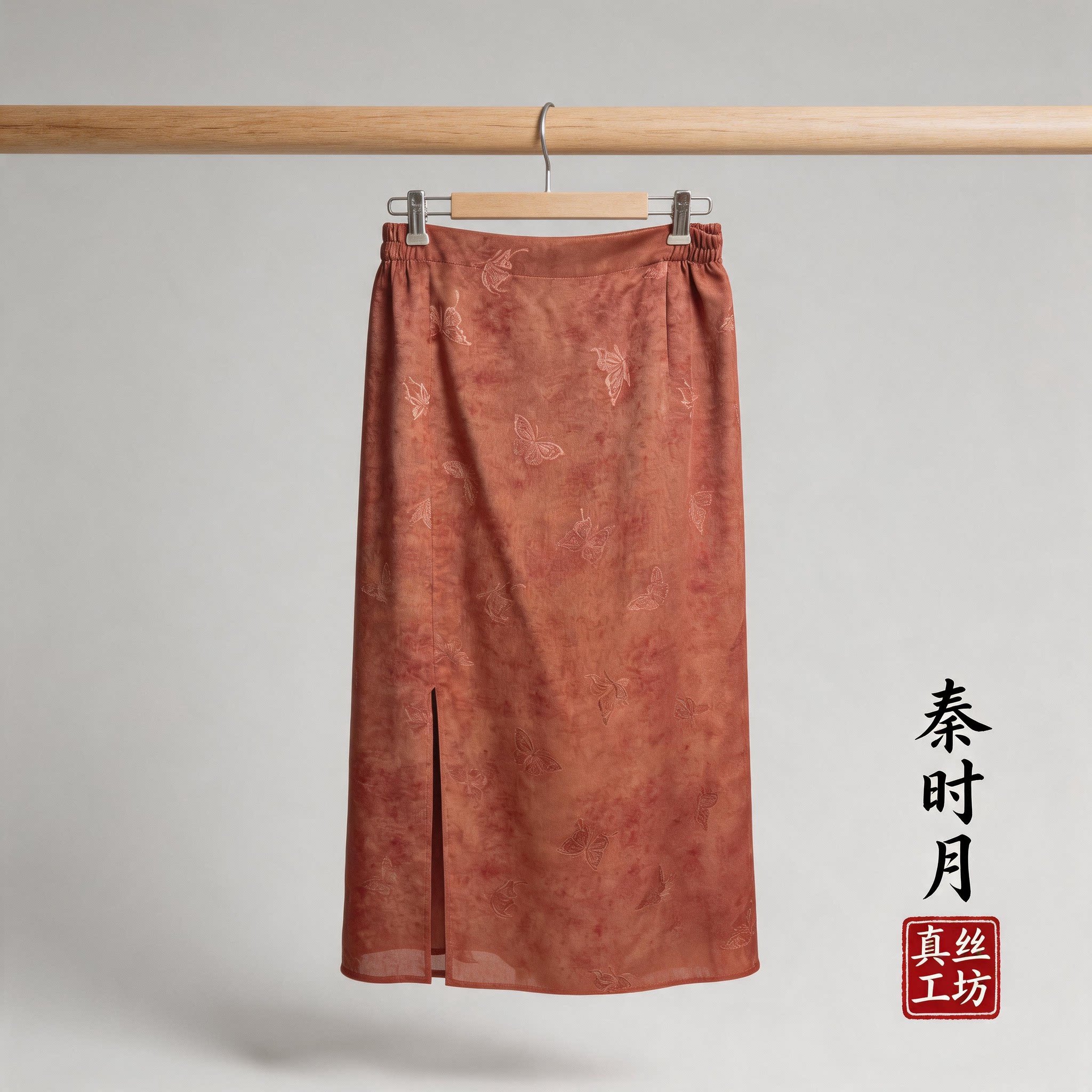 【香云纱半身裙】100%桑蚕丝裙子