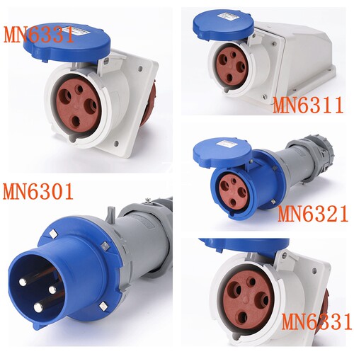 浙江国曼防水插座2P+PE63a220V