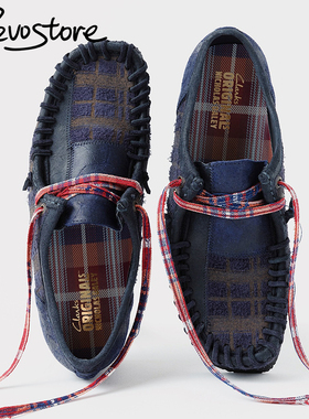 Nicholas Daley x Clarks Wallabee格纹复古低帮男休闲运动袋鼠鞋