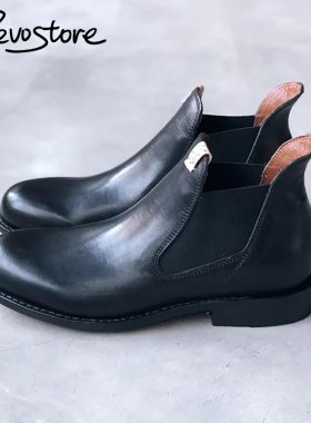 Visvim Gornergrat Mid-Folk 马皮 中帮男切尔西靴休闲皮鞋