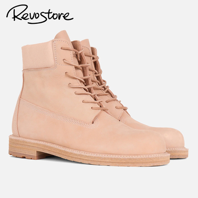 HenderScheme高帮牛皮男工装靴