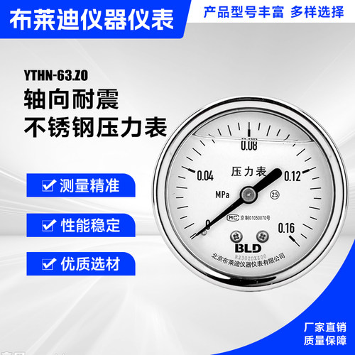 布莱迪BLD轴向耐震可开票压力表