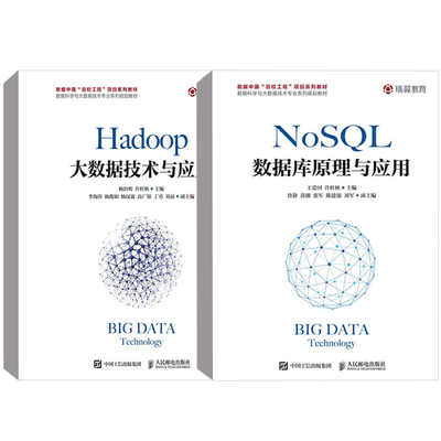 【全2册】N0SQL数据库原理与应用Hadoop大数据技术与应用大数据科学与应用大数据的技术方法应用及项目开发大数据分析从入门到精通