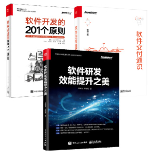 软件研发效能提升之美叶王计算机软件工程师管理者软件工程专业学生研发人员参考书籍 软件开发 软件交付通识 201个原则 全3册