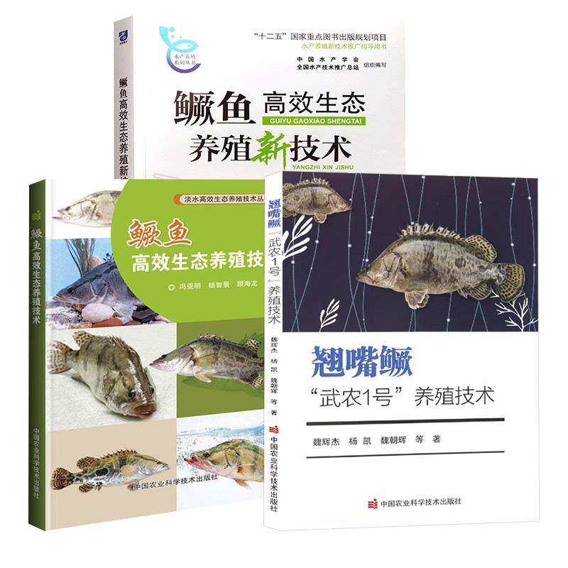 【全3册】鳜鱼高效生态养殖新技术+鳜鱼高效生态养殖技术+翘嘴鳜武农1号养殖技术 水产高效健康养殖书养鱼大全书鱼病防治书