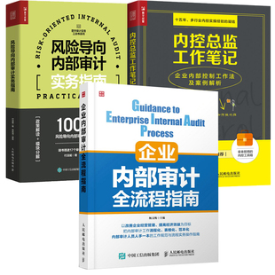 内控总监工作笔记企业内部控制工作法及案例解析 风险导向内部审计实务指南 全3册 企业内部审计全流程指南内部控制审计书籍