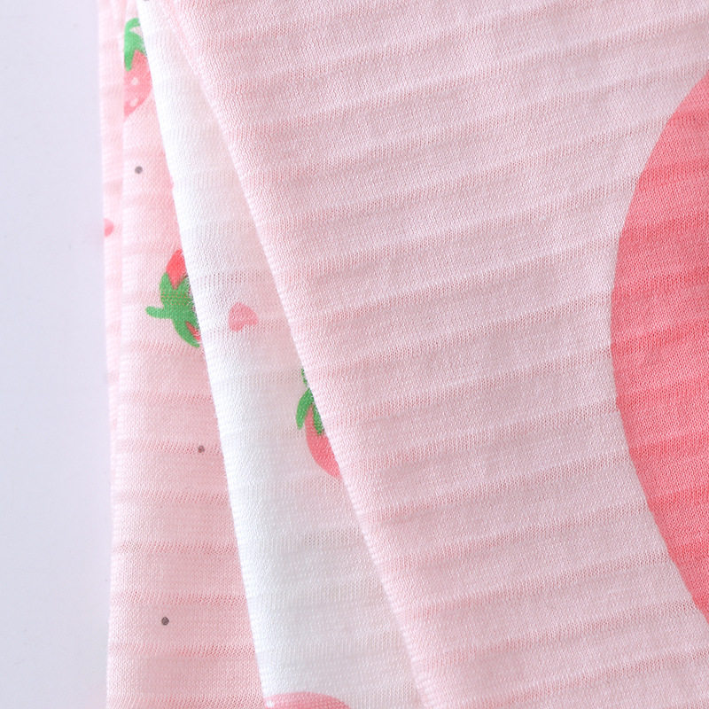 GIRLS THIN PAJAMAS PAJAMAS KIDS LOUNGEWEAR SET GIRLS BABY BAMBOO COTTON SPRING AND AUTUMN SUMMER LONG SLEEVE AIR CONDITIONING CLOTHES