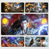 完美世界石昊鼠标垫荒天帝石毅国漫周边办公超大锁边防水桌垫杯垫