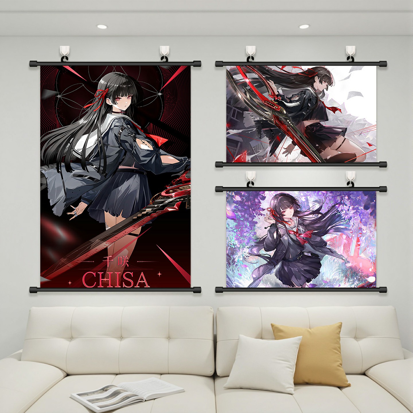 鸣潮千咲挂画海报动漫游戏二次元美少女周边寝室客厅装饰画壁画