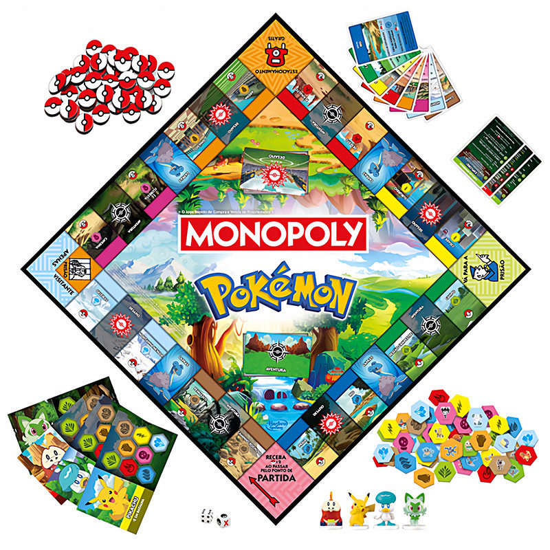 正版Monopoly宝可梦儿童互动桌游