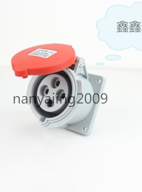 防水防尘插头工业插座航空接插件32A16A4芯 380-415V3P+E三相四线