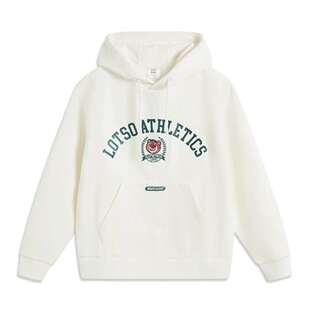 外套AWDU876 草莓熊连帽套头卫衣女休闲宽松潮流长袖 李宁冬季 新款