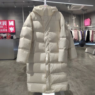 中国李宁VITAL系列男子运动宽松保暖90％鸭绒长羽绒服外套AYMU321