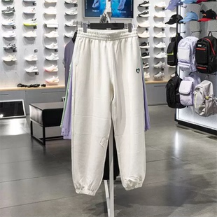 李宁2024秋运动潮流针织时尚 女子AKLU570 宽松休闲束脚卫裤