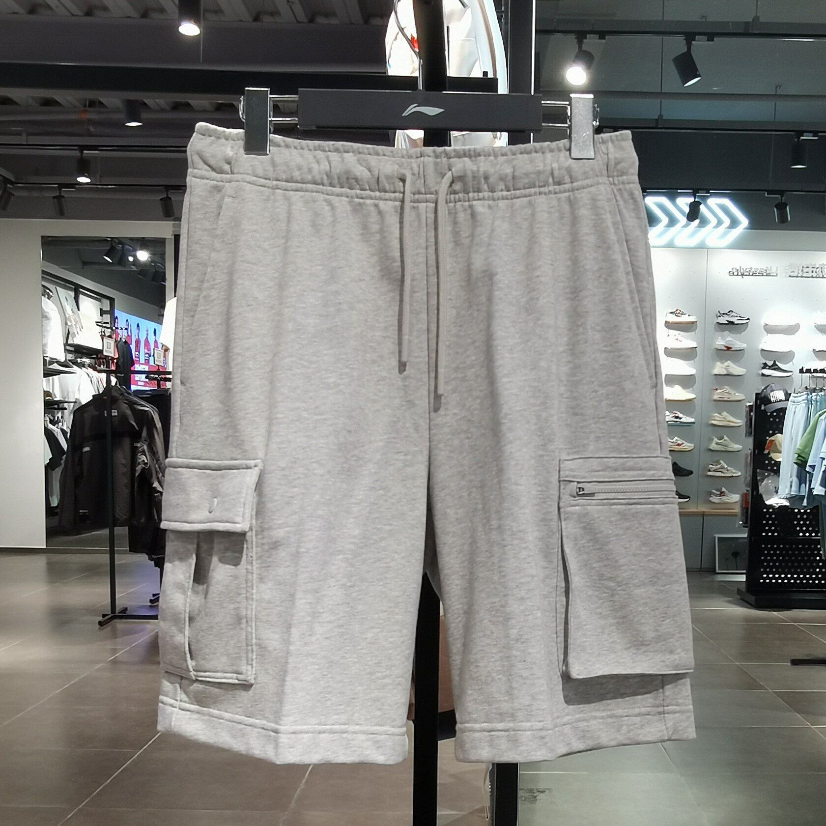 李宁运动短裤男子夏季时尚潮流休闲百搭五分裤卫裤AKSU233