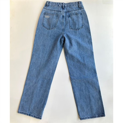 李宁女款水牛仔显瘦休闲百搭长裤时尚牛仔裤AJQT390