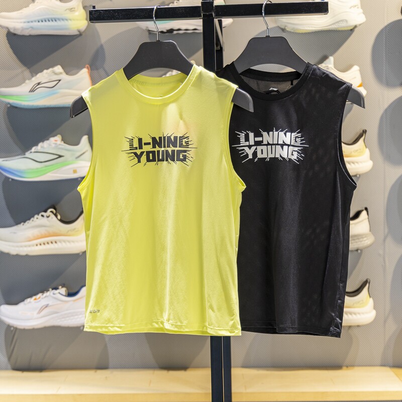 李宁儿童男大童背心2025夏季新款速干凉爽透气无袖运动T恤YVSV009