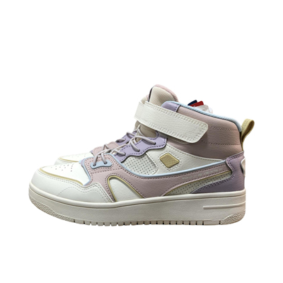 李宁女童休闲鞋2024新款冬季时尚运动鞋轻便中帮儿童板鞋YKCU250