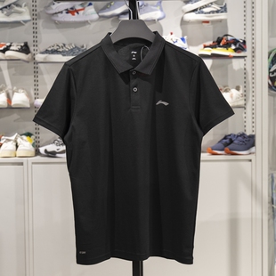 李宁短袖POLO衫2024夏季男子健身系列速干凉爽运动翻领T恤APLU139