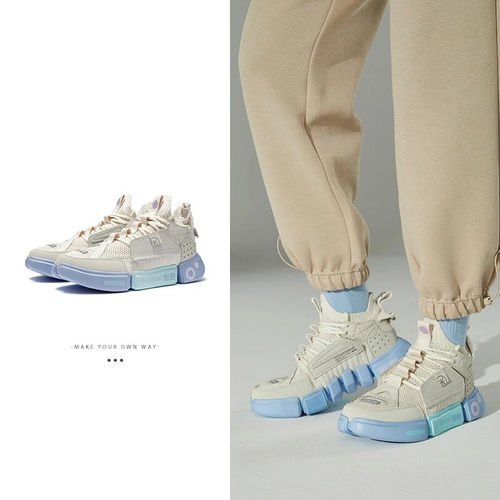 李宁休闲鞋女子悟道2ACE棉花糖透气舒适运动鞋篮球文化鞋ABCS012