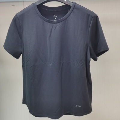 李宁短袖女健身系列瑜伽冰感舒适吸湿排汗圆领修身运动T恤ATSU890