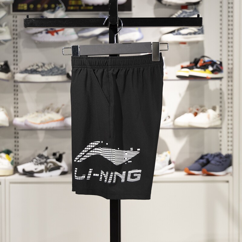 李宁男大童速干短裤2025夏季新款青少年透气凉爽运动短裤YKSV119