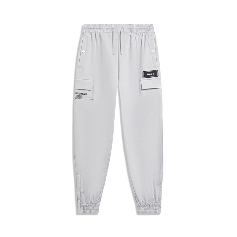 李宁韦德系列休闲裤男子束脚宽松时尚潮流刺绣运动长裤夏AKXT215