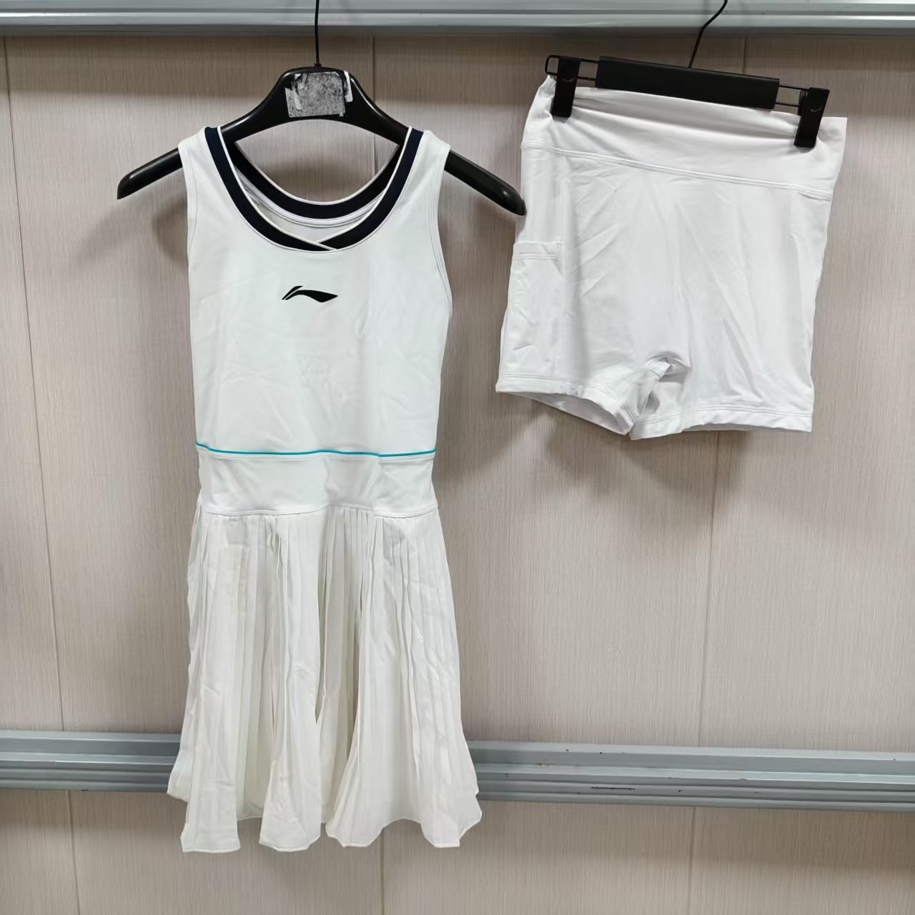 李宁无袖连衣裙女款夏季运动跑步训练比赛羽毛球服网球服ASKU284
