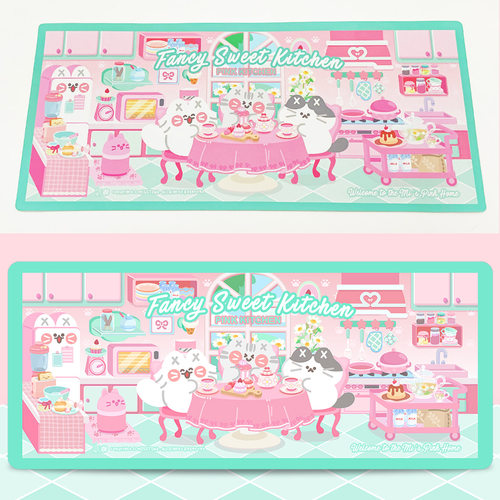 原创插画超大鼠标垫misstina桌垫