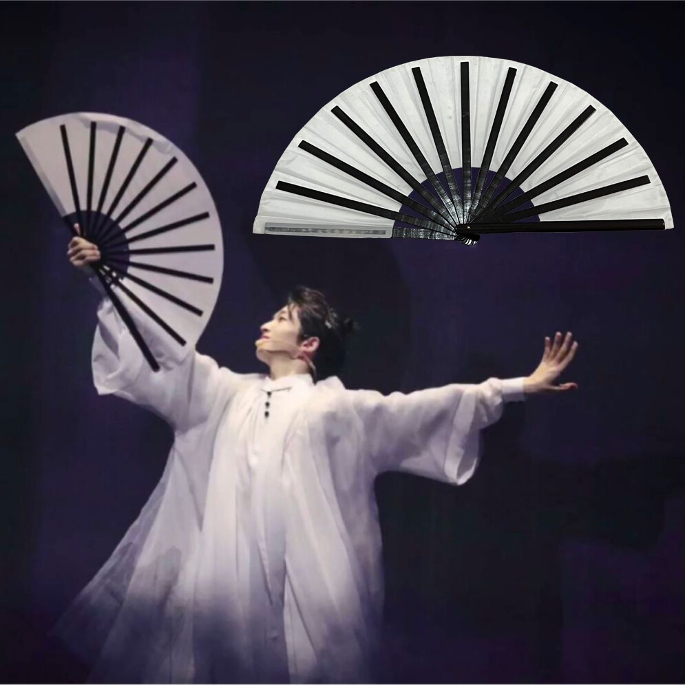 刘宇黑骨白布青花瓷舞蹈扇古典舞表演扇太极扇功夫扇响扇古风演出图片