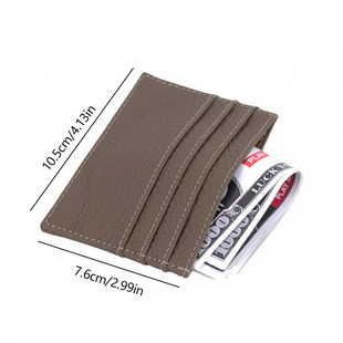 双面热销荔枝纹名片夹多卡位真皮nimi卡包方形大容量设计银行卡