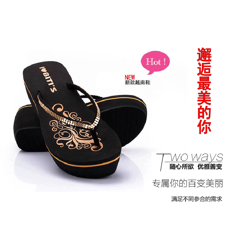 包邮坡跟拖鞋越南鞋平仙人字拖