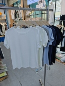 新款 女士圆领纯色云竹棉短袖 T恤衫 2026优布客5889夏季 修身 百搭韩