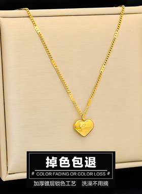 love爱心新款钛钢项链锁骨链