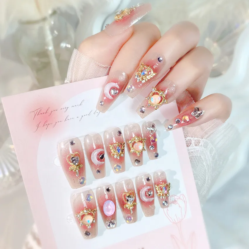 手工美甲穿戴甲片假指甲贴天使之翼美战士水冰月美甲贴片U30