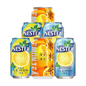 香港版 6罐进口冻柠茶红茶味饮料 雀巢柠檬茶冰极原味柠檬茶315ml