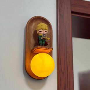 中古风壁灯泡泡玛特手办玩偶盲盒展示架客厅墙面装饰灯发光小夜灯