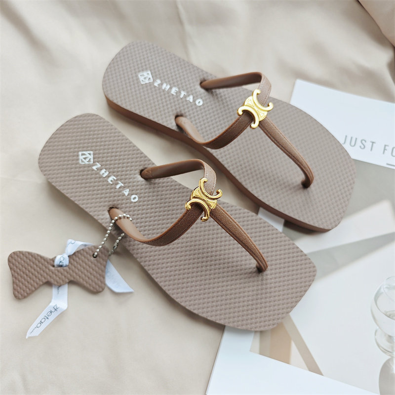 大牌时尚T字带夹脚平底人字拖外穿度假轻便沙滩鞋休闲凉拖纯色女,女鞋,人字拖,淘宝优惠券,粉丝福利购,淘宝优惠卷