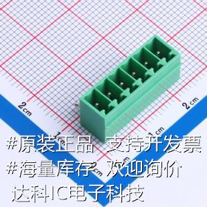 MX15EDGR-3.5-GN01-06P-Cu-A插拔式接线端子 3.5mm 1x6P排数:1