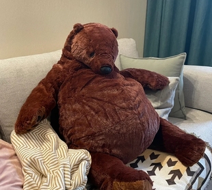 可爱棕熊布娃娃大号抱抱熊玩偶抱枕胖胖大狗熊公仔送女生毛绒玩具