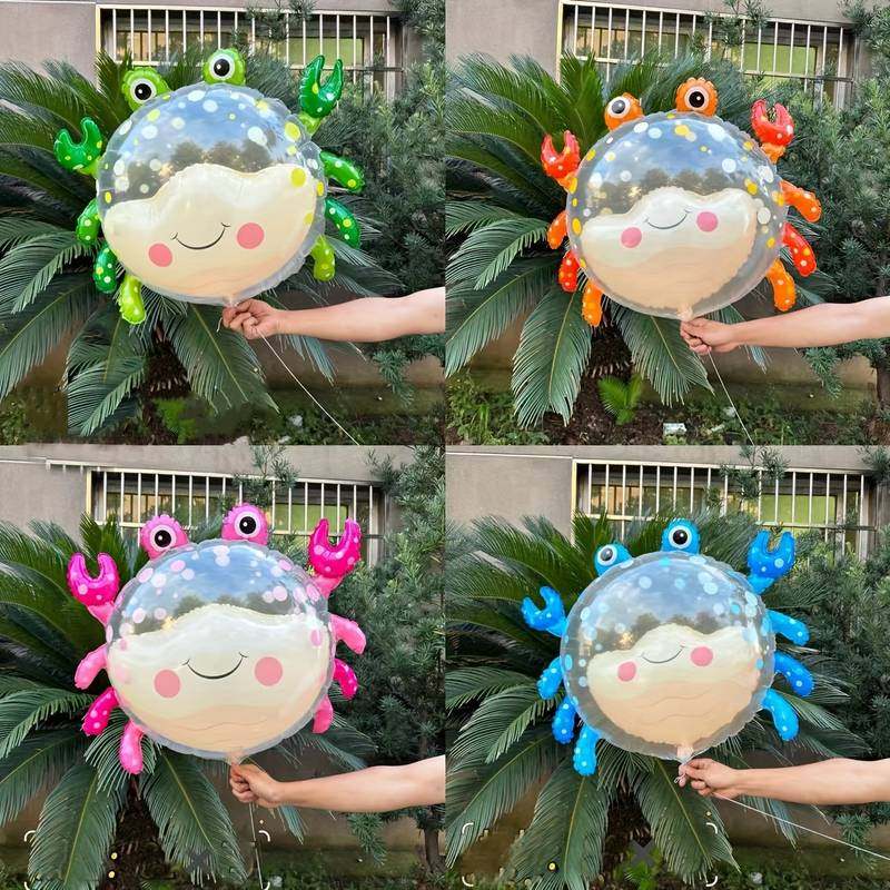 海洋动物卡通主题可爱螃蟹泡泡气球儿童生日派对场景装饰拍照道具,节庆用品/礼品,飘空气球,淘宝优惠券,粉丝福利购,淘宝优惠卷