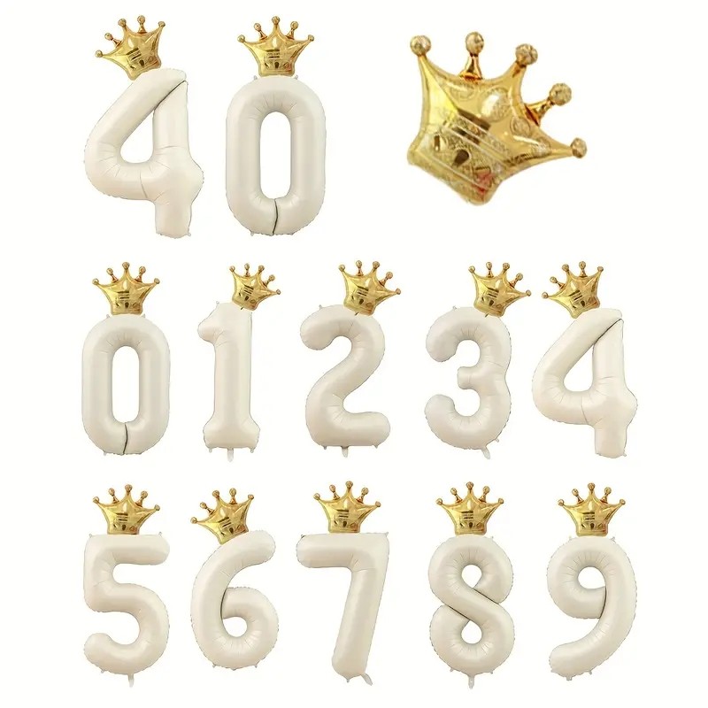 韩国复古40寸奶油爱心数字皇冠气球儿童生日周岁活动派对装饰场景,节庆用品/礼品,飘空气球,淘宝优惠券,粉丝福利购,淘宝优惠卷