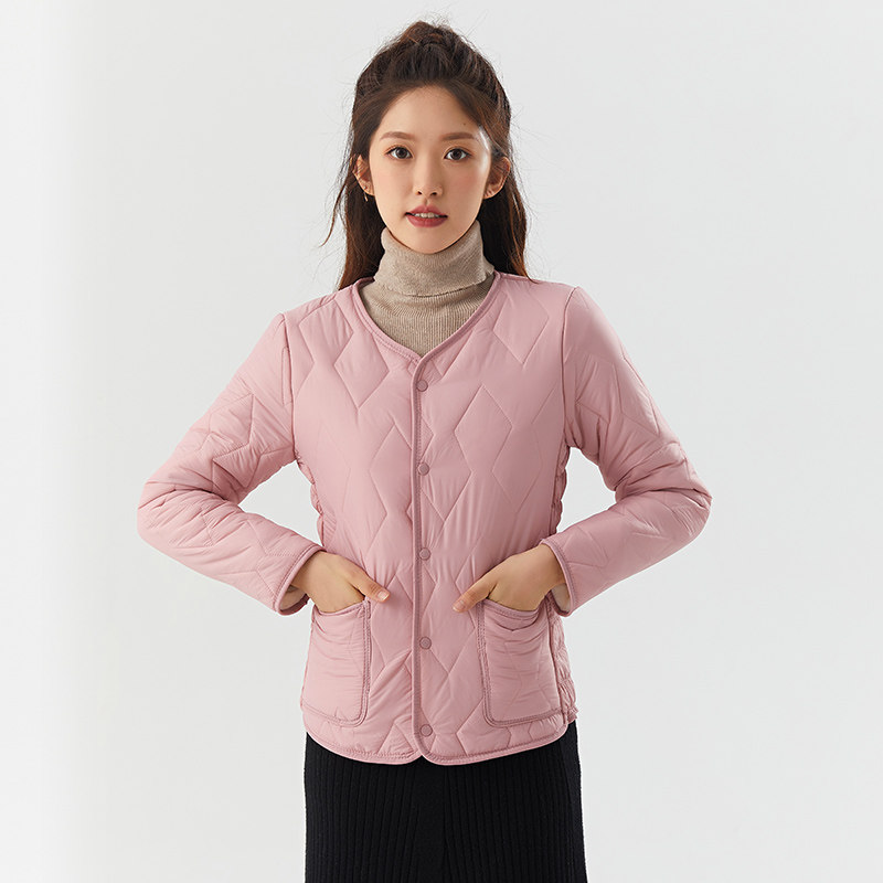2024新款轻薄修身短款棉服内胆女大码加厚棉衣中老年妈妈丝绵外套