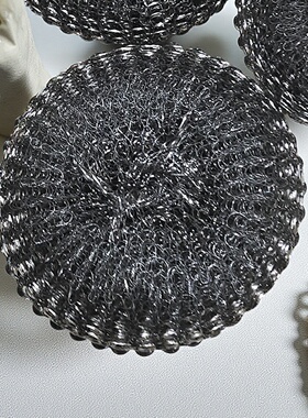 钢丝球大号 厨房餐馆烧烤不生锈不掉渣锅刷替换头不锈钢清洁网球