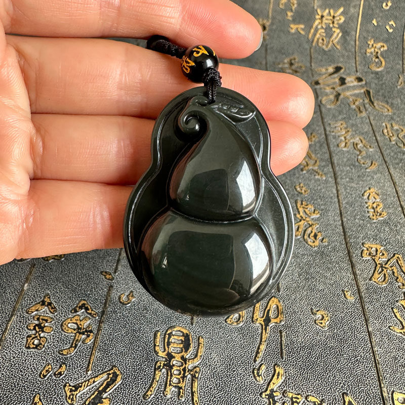 豁达客男女款黑曜石葫芦钥匙扣
