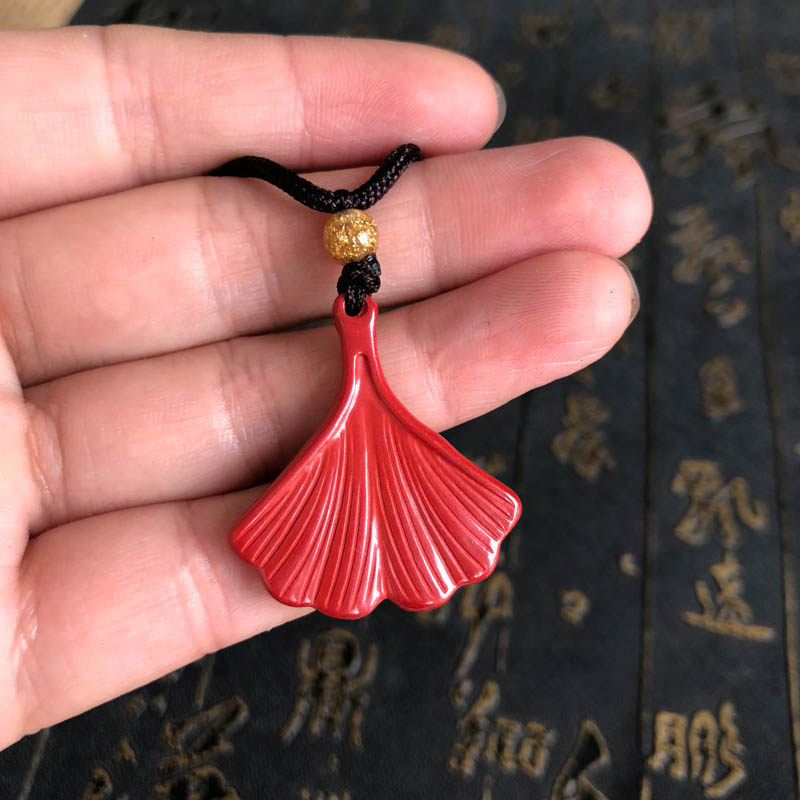 一夜暴富树叶扇子吊坠