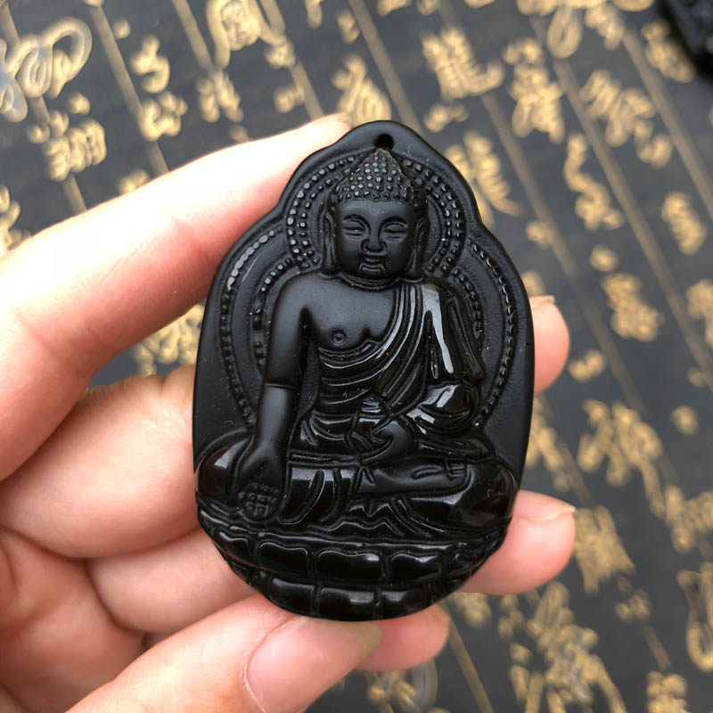 黑曜石挂件豁达客天然黑曜石