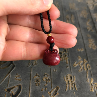 宝宝锁挂件紫金砂吊坠本命年男女随身玉锁项链手机包包佩饰手机链
