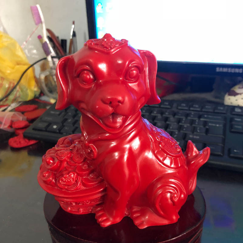 帝王高含量朱砂旺财纳福摆件