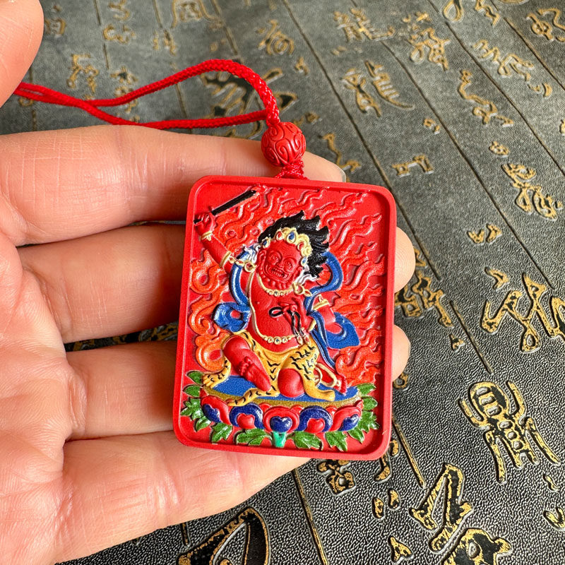 豁达客男女朱砂大黑天财神吊坠